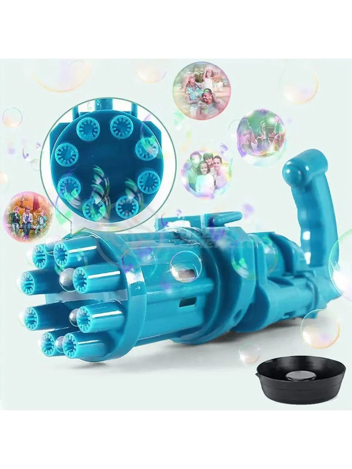 Toys Automatic Kids Soap Bubble Gatling Machine With Cheap Soap Bubble Refill