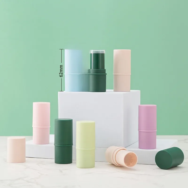 Groothandel 6G Cilinder Effen Deodorants Buis Groen/Roze/Paarse Lippenbalsem Container Lege Lippenstift Fles Reinigingsmasker Stick - afbeelding 2
