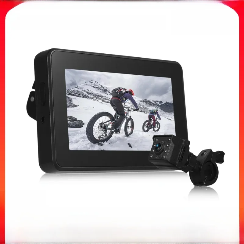 AliExpress NONE Handlebar Bike Mirror 1080P Bicycle Rear View Camera w/ 4.3'' Monitor 8-LED Night Vision 150° Wide Angle View Rotatable Bracket
