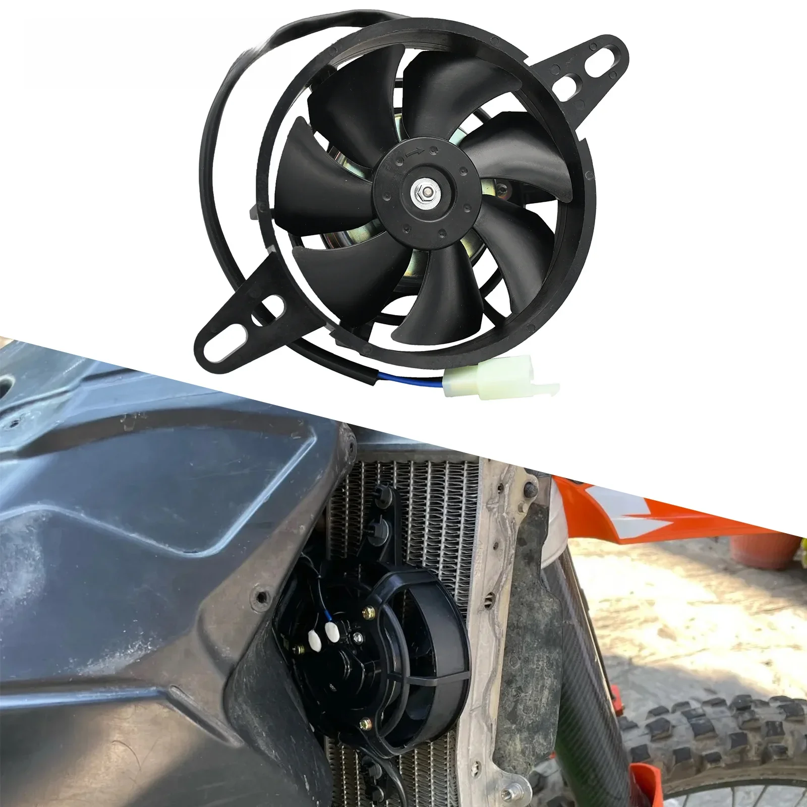 AliExpress NONE Motorcycle 12V Thermal Cooling Fan Dirt Pit Bike ATV Oil Cooler Water Radiator For Honda Ymaha Suzuki KTM Kawasaki Universal
