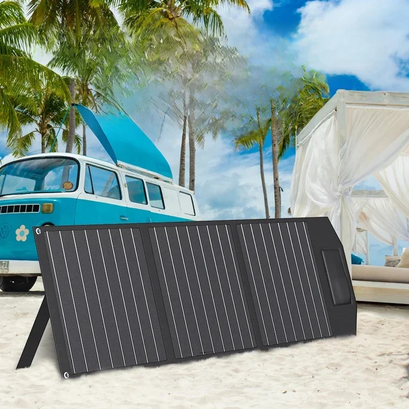 500W opvouwbare zonnepaneeloplader met 18V DC/USB/Type-C-uitgang voor draagbare zonnegenerator voor buiten kamperen bestelwagen RV trip - afbeelding 2