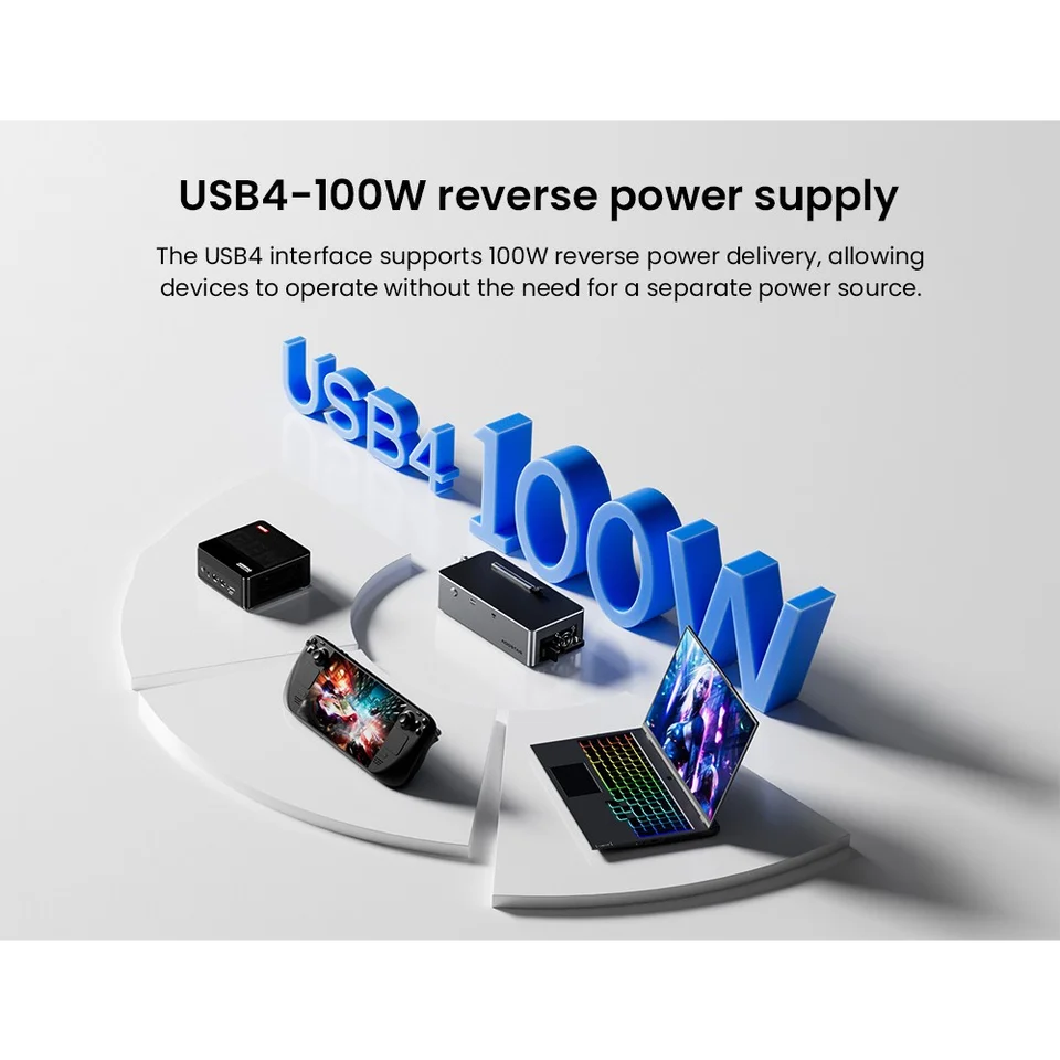 AOOSTAR AG02 EGPU Dock Oculink USB4 PCIe 4.0 X4 External Graphics