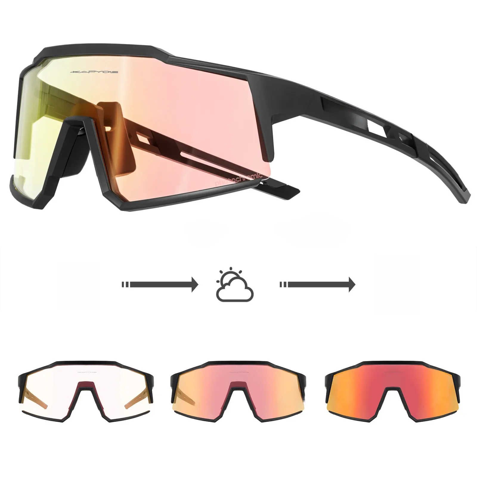 AliExpress kapvoe KAPVOE Red Photochromic Cycling Glasses Men MTB Cycling Sunglasses Women Road Bicycle Glasses UV400