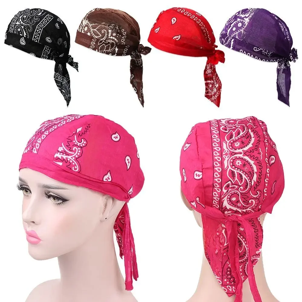 AliExpress NONE Fashion Party Hat Headscarf Hip-Pop American Outdoor Sports Pirate Hat Cotton Printed Single Cashew Multi-Color Headscarf