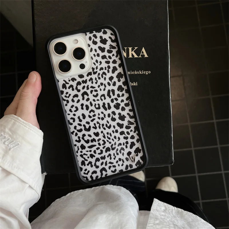 New Wildflower LVOE 3D Cartoon Phone Case for iPhone 17 Pro Max 15 14 13 12 Pro Max 14 15 16 Plus 15pro WF Leopard print Funda