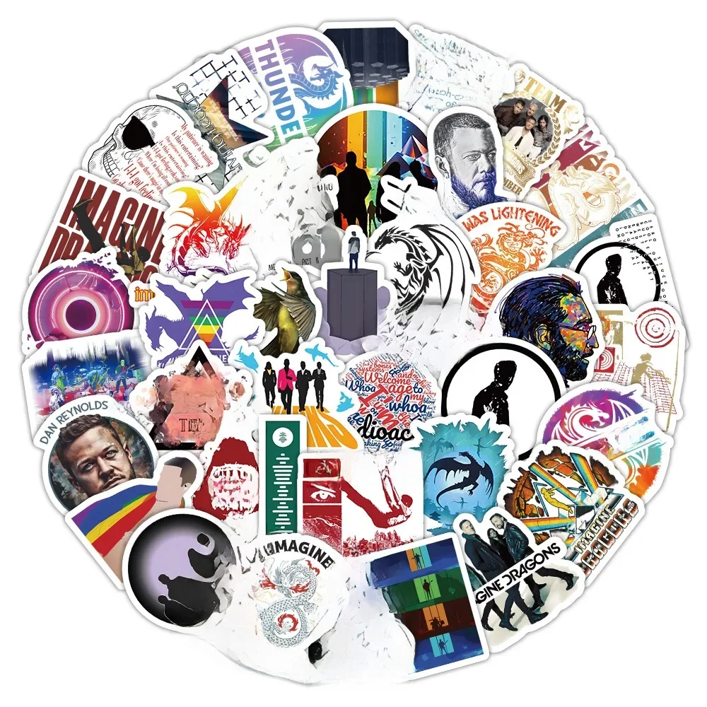 AliExpress GOGOTU 10/30/60PCS Imagine Dragons Stickers Rock Singer Cartoon Graffiti DIY Fans Gift Decoration Laptop Guitar Car Bike Sticker Toy