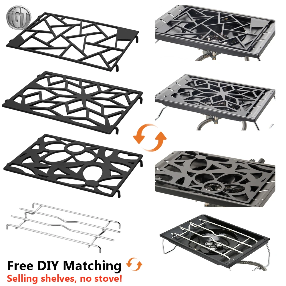 Pandatour ﻿ IGT Herdzubehör Gasherd-Modifikationsabdeckplatte Herdplatte ﻿ DIY Kreativität: Geschwärztes Camping-Equipment – Detail 4