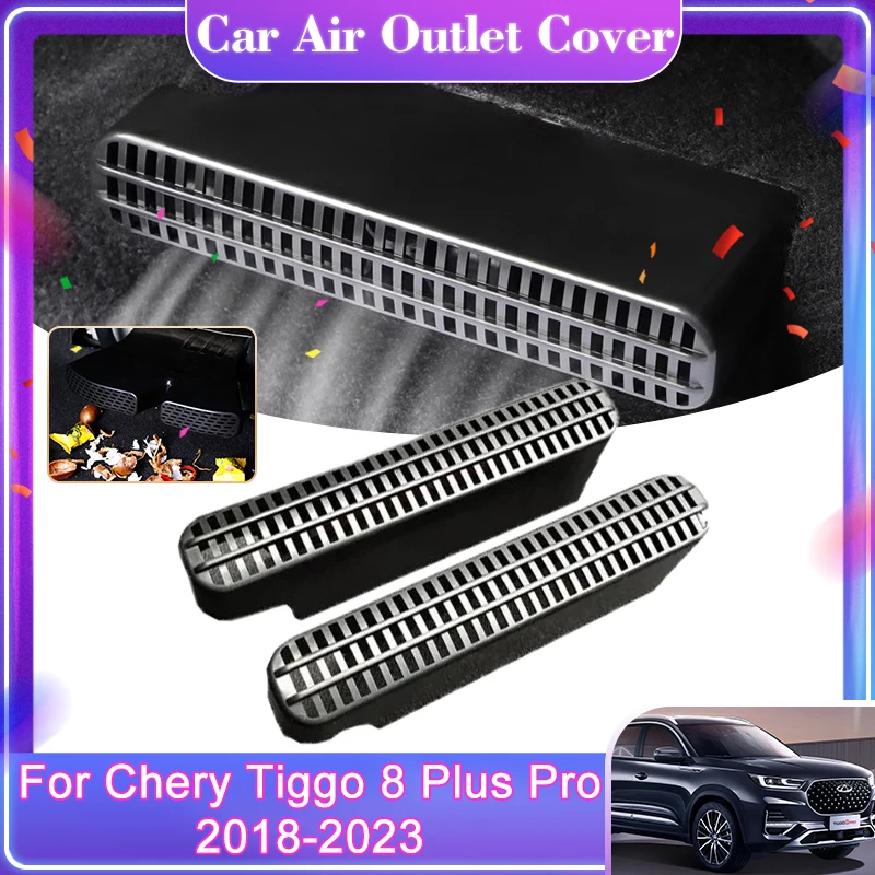 2x For Chery Tiggo 8 Plus Pro Max DR 7.0 2018 2019 2020 2021 2022 2023 Under Seat Air Conditioning Duct Outlet Cover Accessories