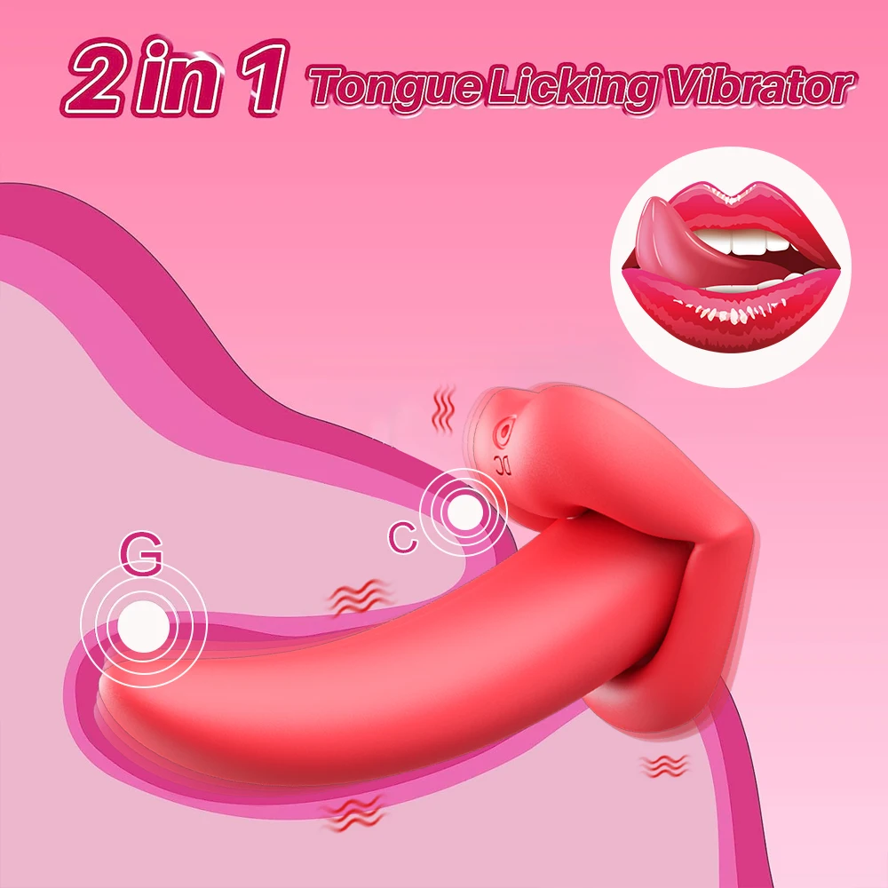 Tongue Licking Vibrator Mini Women G-Spot Clitoral Stimulator USB Rechargeable Sex Toy Silent Nipple Masturbator Adult Products