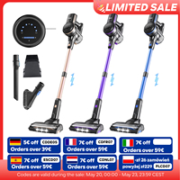 Inse S7P cordless vacuum cleaner 45KPa dust cup 1,3 L removable battery for animal hair Carpet hard floors