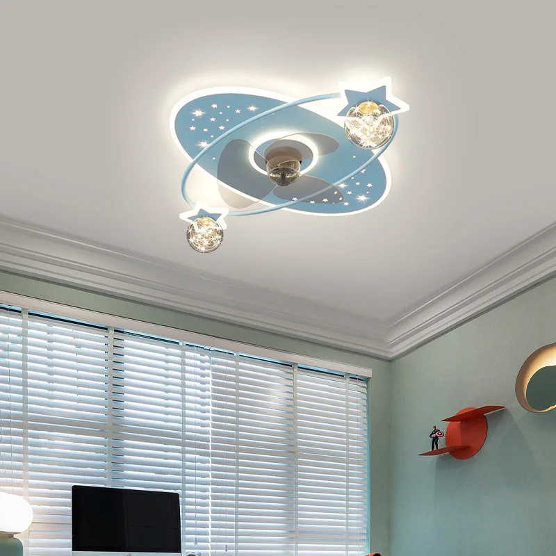 Nordic LED Ceiling Fans with Lights Remote For Living room Bedroom Boys Girls Room LED Ceiling Lamp For Home Decro