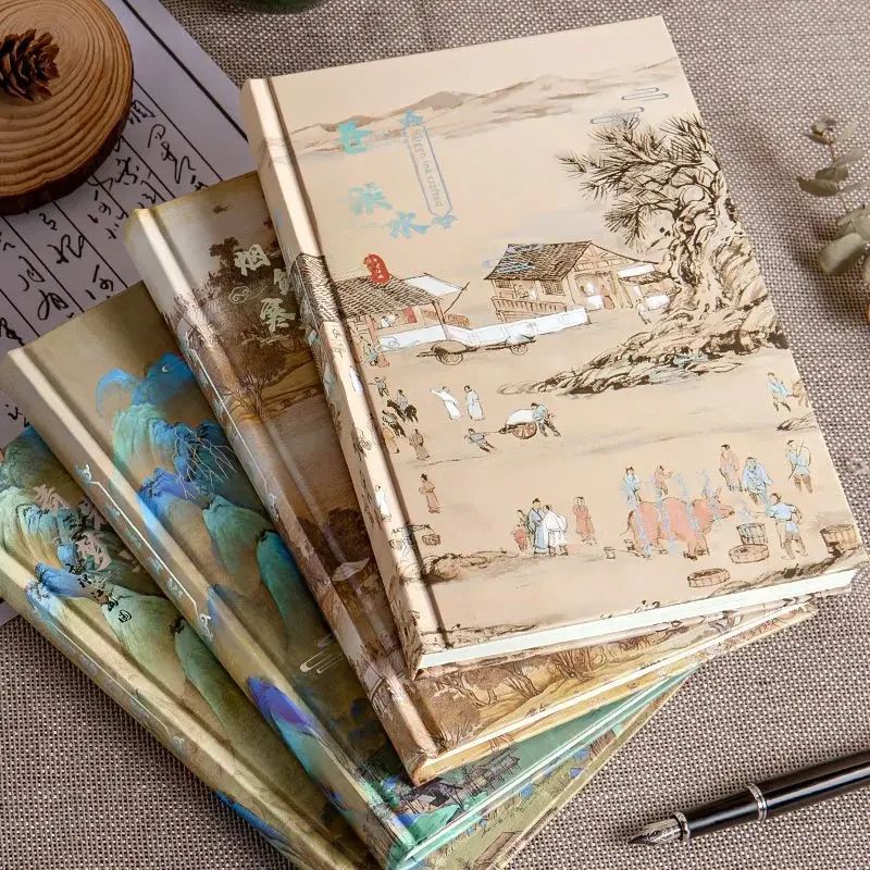 Notatnik A5, kolorowy, czysty zeszyt, Zabronione Miasto, kulturalne i kreatywne prezenty, chiński styl, literacki dziennik w stylu Ins z pionowymi liniami. — zdjęcie produktu 7