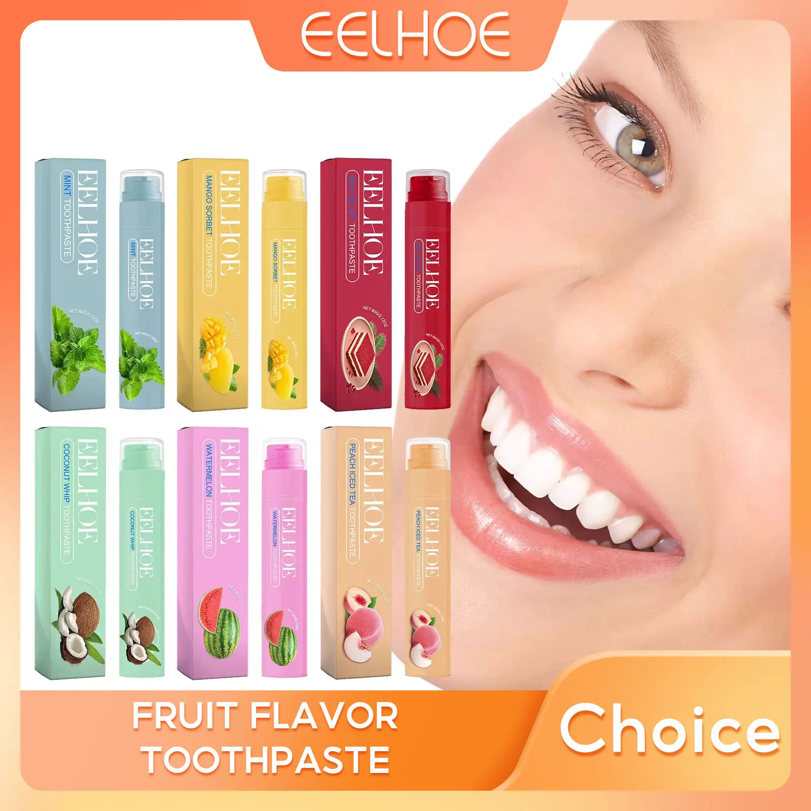 Eelhoe Whitening Tandpasta Tand Vlek Remover Orale Geur Verwijderen Frisse Adem Schoon Mondholte Tanden Verheldering Tandpasta