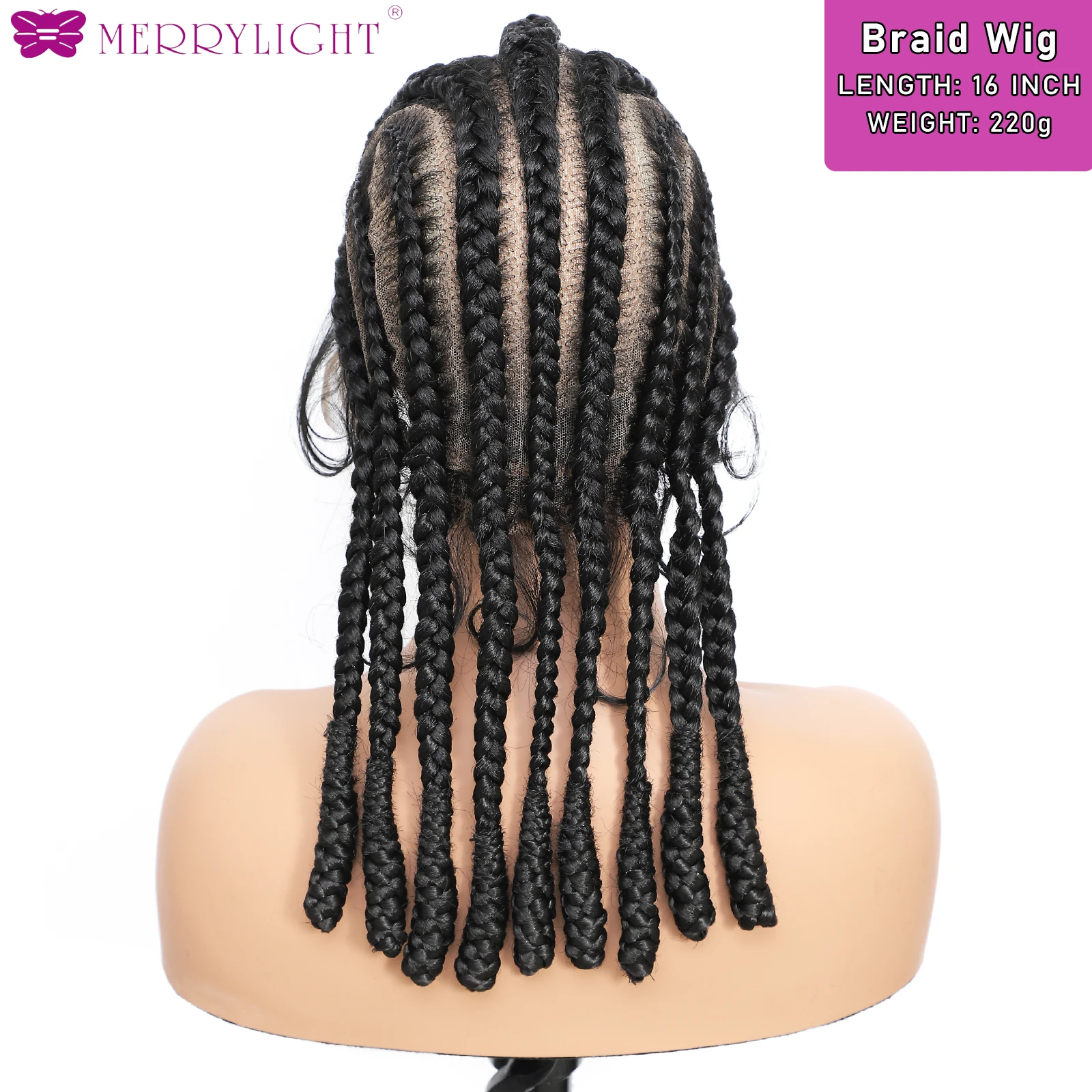 Perruque tressée Cornrow de 12 pouces, tresses frontales en dentelle sans nœuds, perruques synthétiques tressées en dentelle complète avec cheveux de bébé pour femmes noires