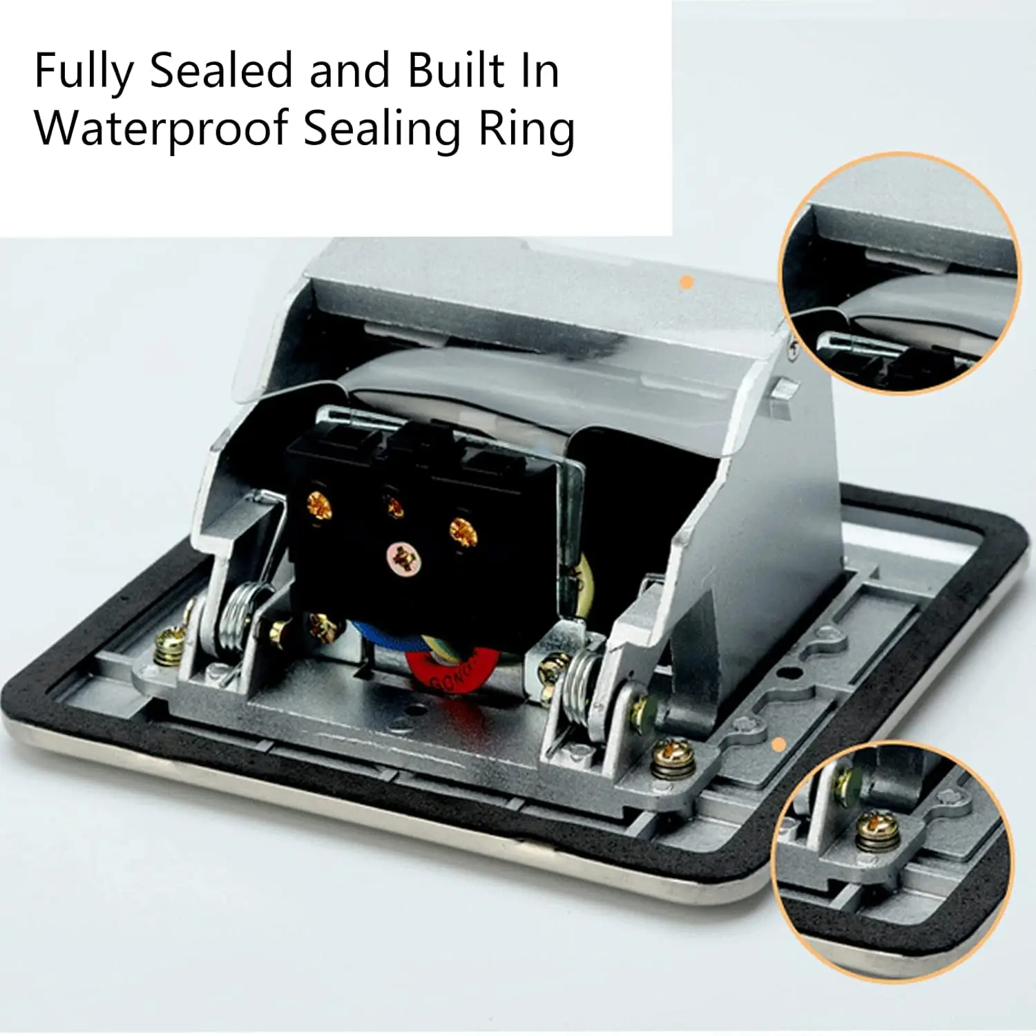 Ingebed 16A Pop-up Socket EU Multimedia Desktop Outlet Aanrecht Verborgen Type Box Kit Inbouw Soft Closing Ground Socket