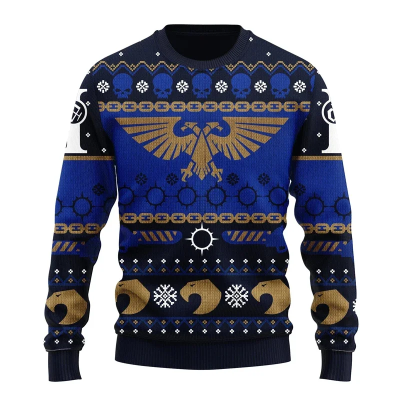 Warhammer 40k الإمبراطوري القبيح عيد الميلاد سترة الكرتون أنيمي المرأة الرجال هوديي 2026 موضة جديدة زوجين هدية الكريسماس