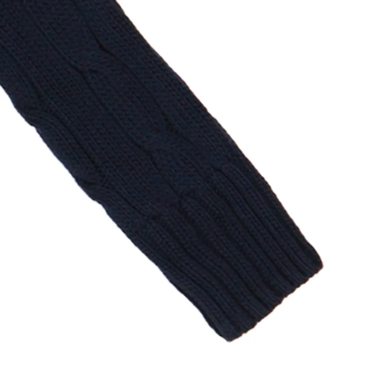 سترة بولو رالف لورين النسائية المحبوكة، بلوزة نسائية كاجوال بأكمام طويلة.