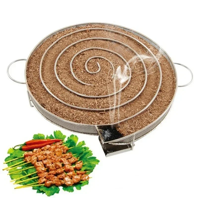 Générateur de fumée froide, accessoires de Barbecue, gril de Barbecue en acier, outil de cuisine, fumeur, saumon, Bacon, poisson, Mini boîte à fumer des copeaux de bois de pomme