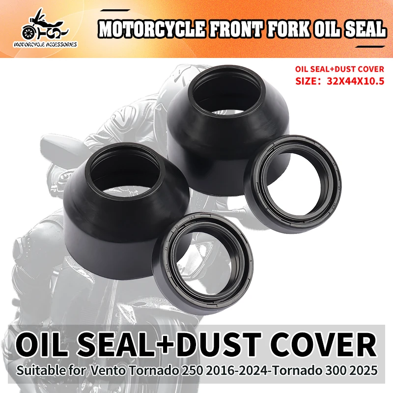 

SJ 32X44X10.5 Motorcycle Acccessories Front Fork Damper Oil Seal Dust Sealed Ring For Vento Tornado 250 2016-2024 Tornado 300