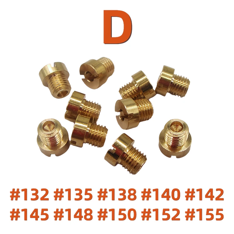 10 Stück M6x0,75mm M6 Vergaser-Hauptdüsen-Set für Dellorto 6413 PHBH PHBL PHBE Motorrad-Vergaser-Einspritzdüsen-Größen # 66- # 210 – Detail 10