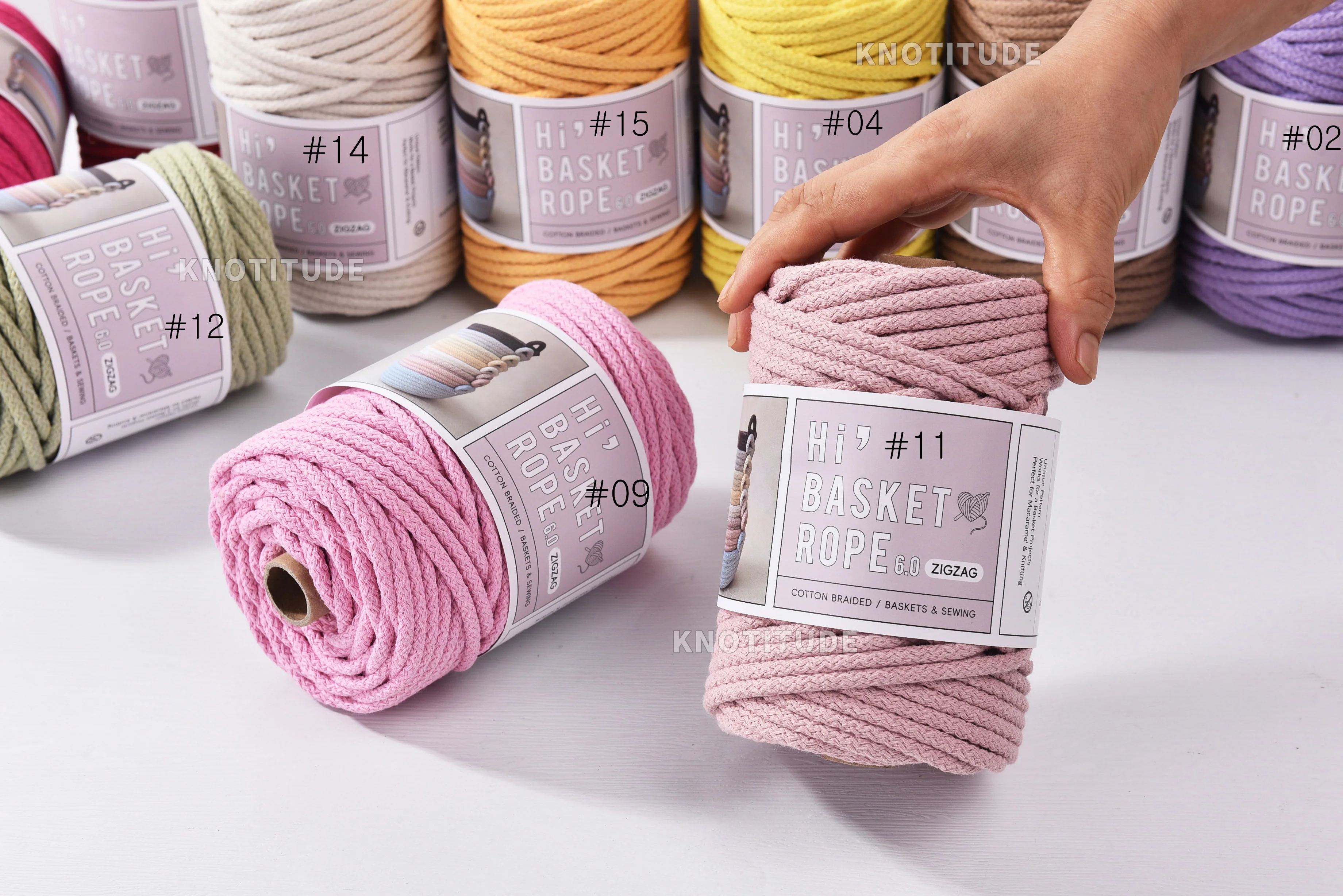 5.5mm Basket Sewing Rope Spool type55yard Cotton Macrame Rope Thick Sewing Cord For Basket Making and Bucket Sewing.