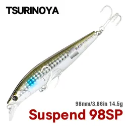 TSURINOYA STINGER 98SP Suspending Minnow 98mm 14.5g 80-130cm Long Casting Fishing Lure Seabass Artificial Hard Baits Jerkbait
