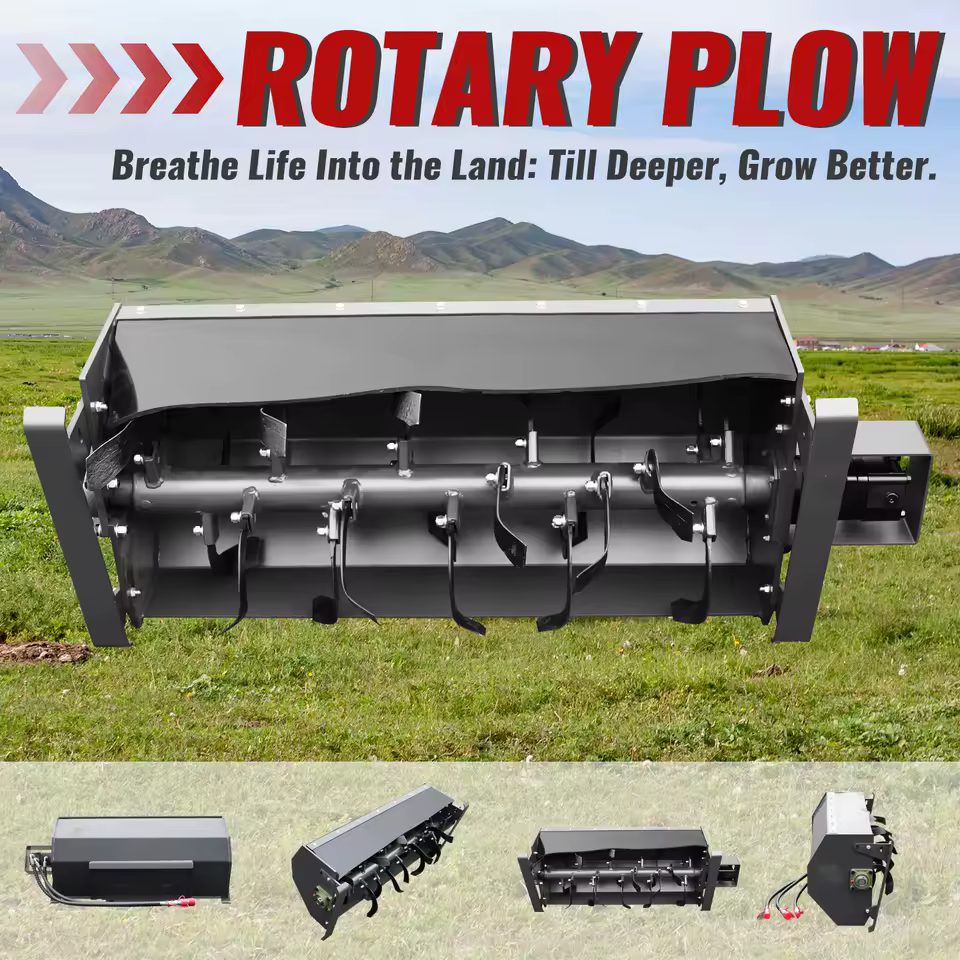 Skid Steer Rotary Tiller Attachment