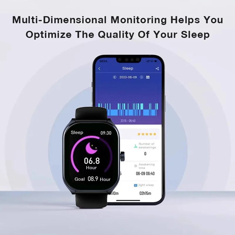 KHwatch 2.01 "Schermo curvo Orologi da uomo 5.3 Chiamata Bluetooth IP68 100 + Modalità Sport Orologi sportivi impermeabili Orologio digitale per ragazzo adolescente