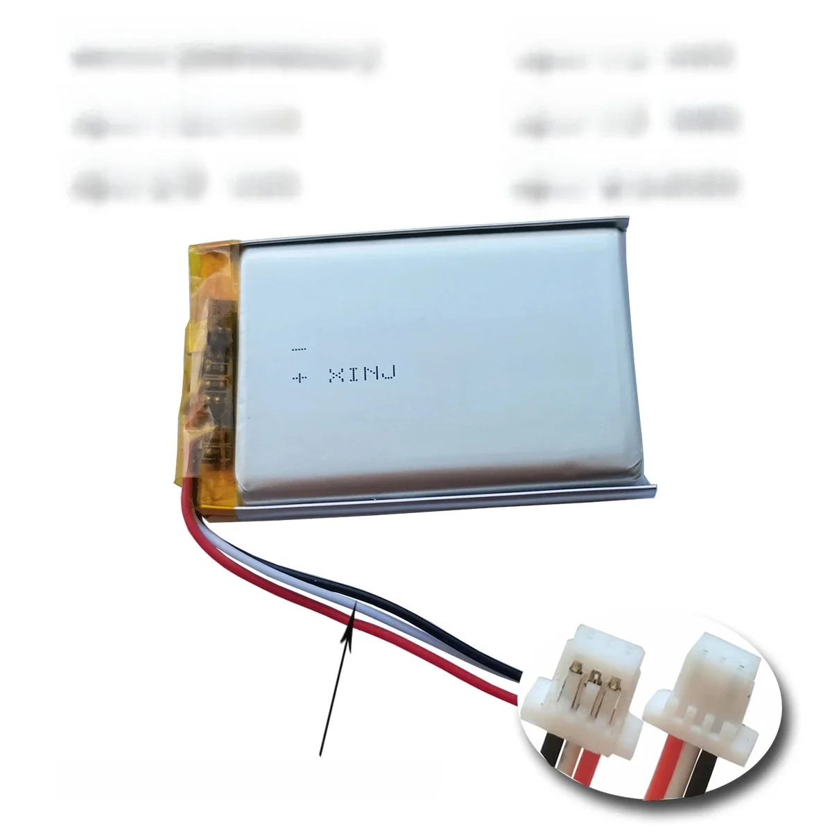 3.7V 1500mAh 5.55Wh 3-Wires Thermistor Rechargeable Li Lithium Battery 803450 3pin 1.5/ 2.0/ 2.54mm For DashCam GPS Tablet PC