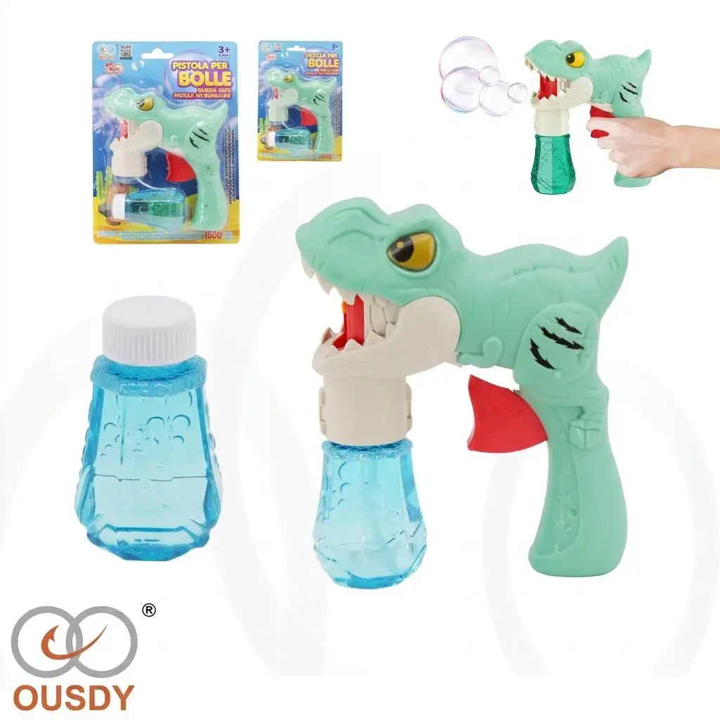 Handmatig Dinosaurus Zeepbelpistool, Zeepbelmaker voor Kinderen, Buitenspeelgoed voor de Zomer Zonder Batterijen, Milieuvriendelijk en Duurzaam Plezier, Leuk