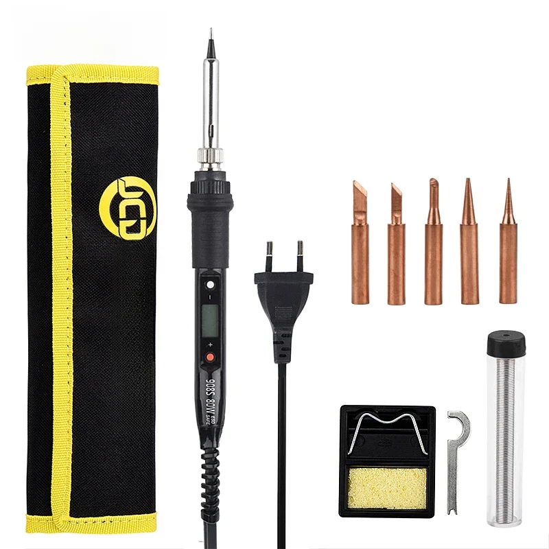 JCD Electric soldering iron 80W LCD Digital Display Adjustable temperature soldering iron tips 220V/110V Welding solder tools