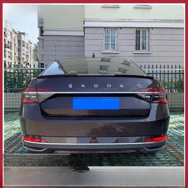 Dla Skoda Superb 2016-2019 Wysokiej jakości kolor podkładu Zewnętrzny tylny spojler Ogon bagażnika Dekoracja skrzydła Stylizacja samochodu — zdjęcie 2
