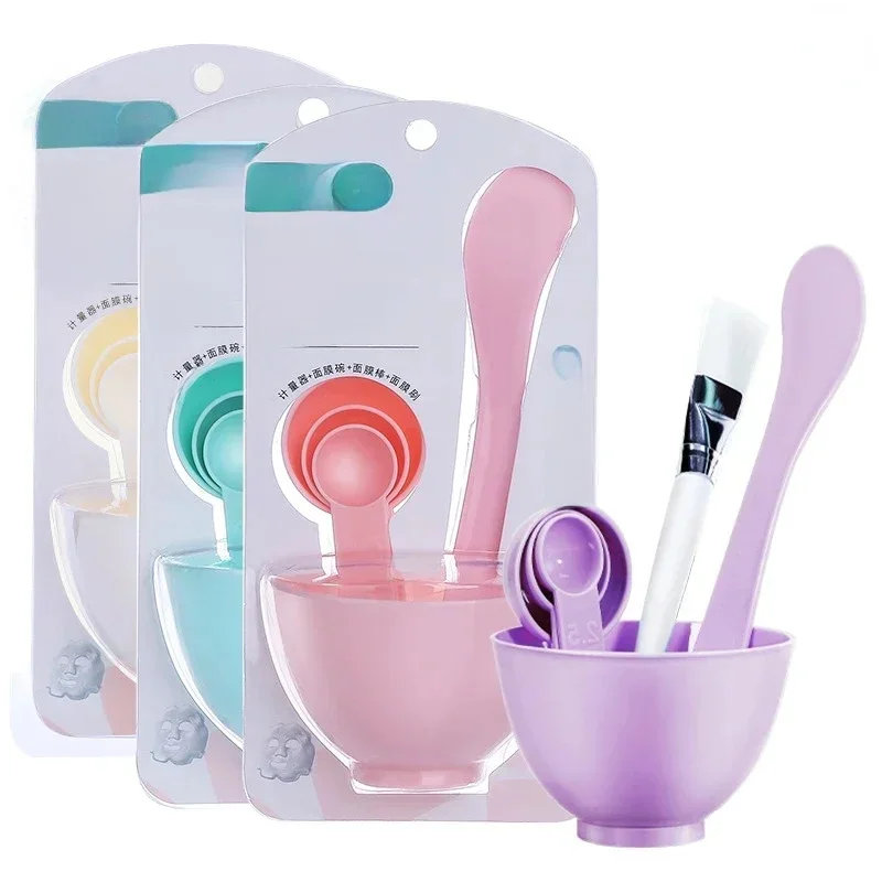 9/6/pcs ensemble rose masque bol masque Facial complet bricolage outils de beauté masque Facial bol de mélange brosse cuillère bâton outil Kit de soins du visage