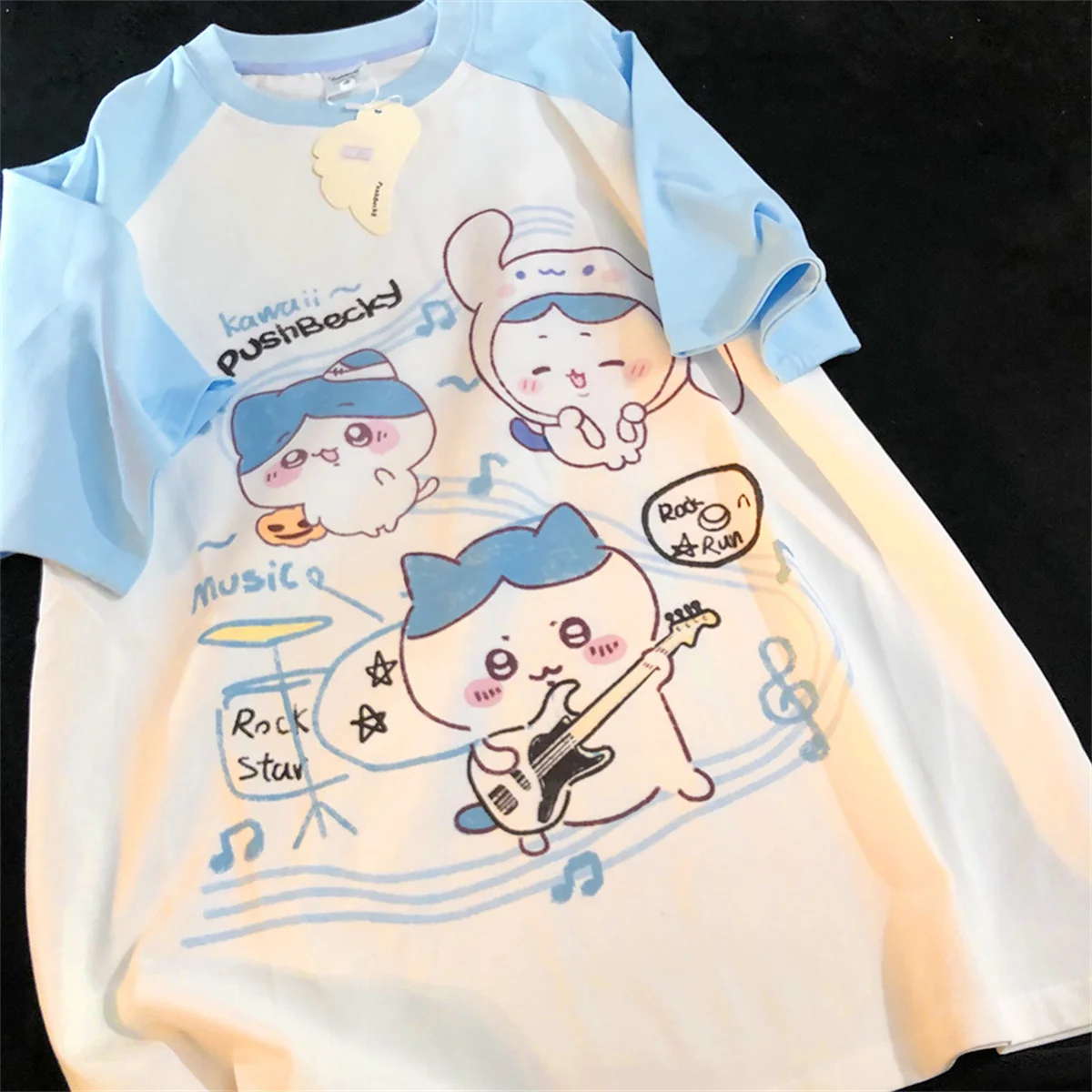 2000s Japanese T Shirt Women Clothing Short Sleeve O-neck Cute Tees Fashion Casual Summer Tshirts Anime Print Y2k Girls T-shirts