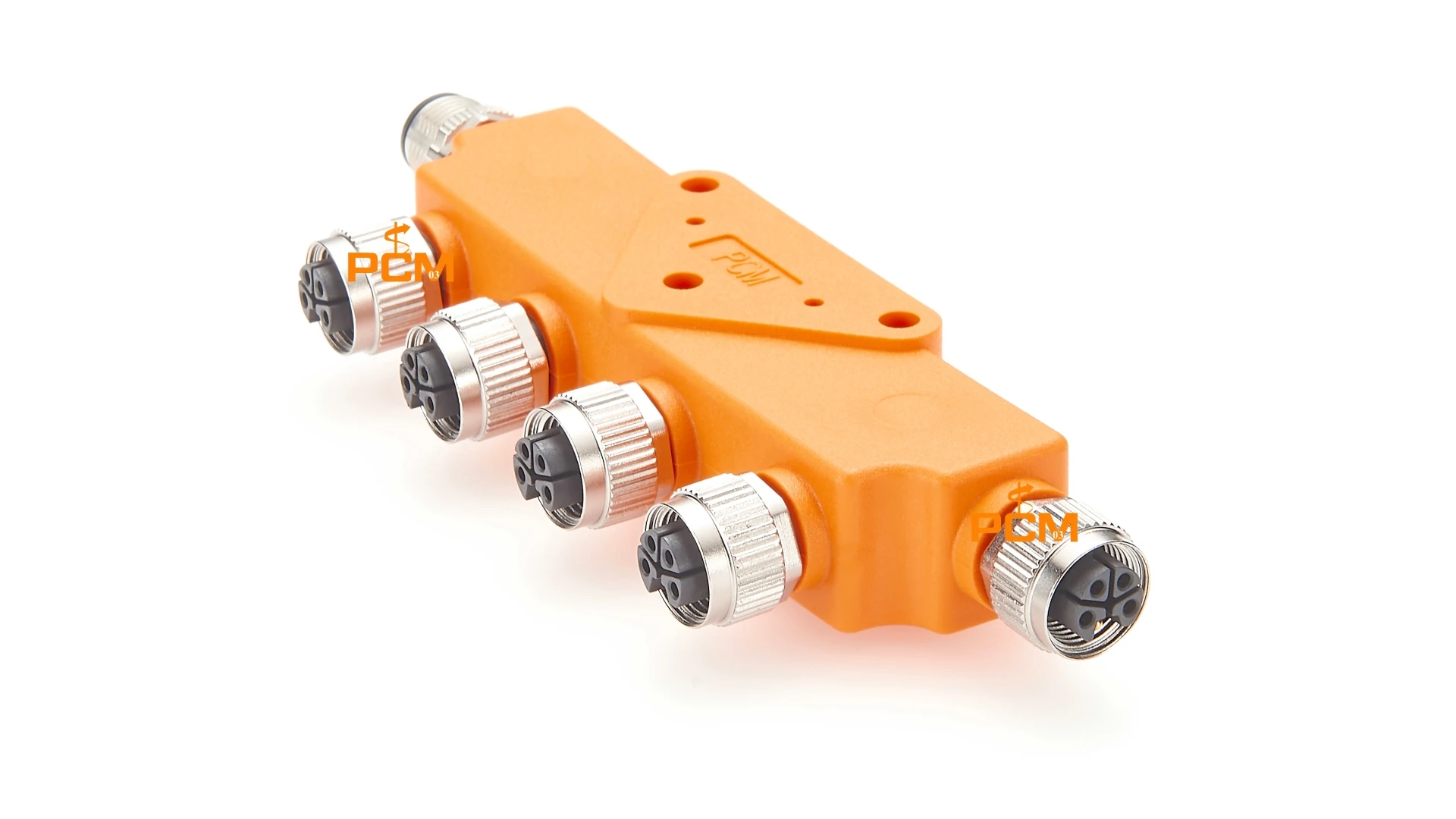 Wasserdichter M12 L-kodierter Sensorstecker, M12 Stromverteiler, 5-adriges 4+PE 5-poliges Adapter-Abzweigkabel – Detail 2