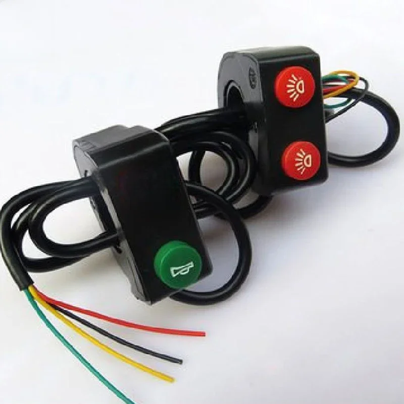 AliExpress NONE 22mm Handlebar Horn and Headlight Combination Button Switch for Motorcycle E-bike Scooter Universal Refit Accessories