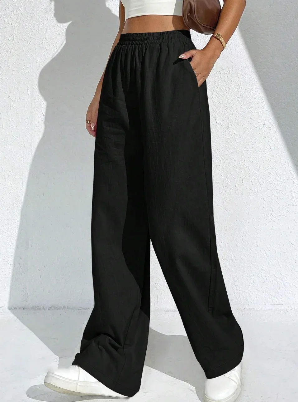 Pantalon élégant et décontracté pour femmes, couleur unie, mode japonaise, coréenne, européenne et américaine
