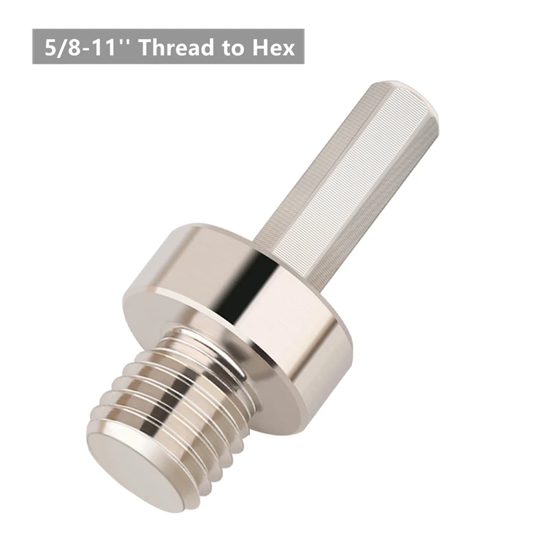 5/8-11" M10 M14 M16 Gewinde auf 3/8'' Sechskant galvanisierter Dorn-Adapter für Diamant-Kernbohrer, geeignet für elektrische Bohrmaschinen. – Detail 3