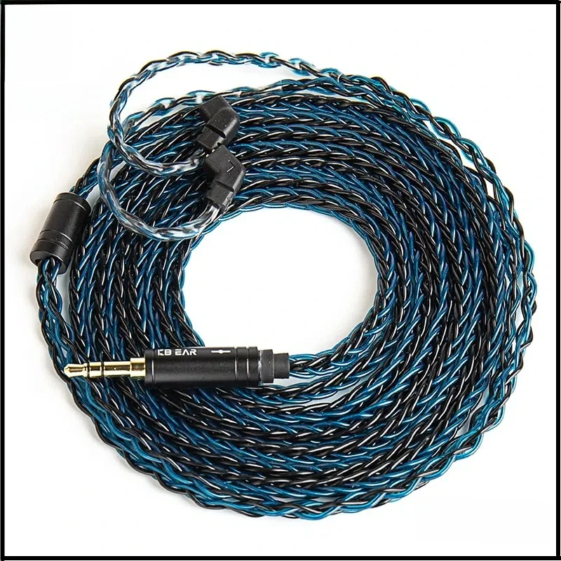 KBEAR ST12 Plus kabel IEM 8-rdzeniowy posrebrzany kabel słuchawkowy 2M ze złączem 2PIN/QDC/MMCX do zestawu słuchawkowego do gier KZ HIFI — zdjęcie produktu 7