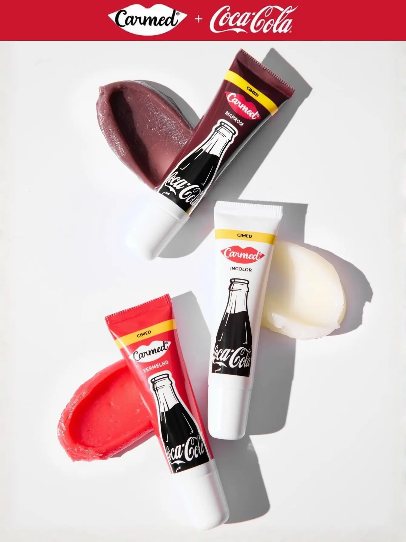 Hidratante Labial Carmed Coca-Cola 10g Cimed - Efeito Geladinho Brilho - Escolha a cor