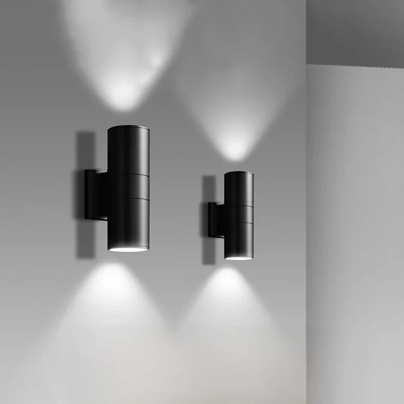 Applique Murale d'Extérieur en Aluminium, Corps de Lampe, Étanche, Noir et Gris, 6W, 10W, 20W, 30W, 36W, pour Porche, Jardin, Maison