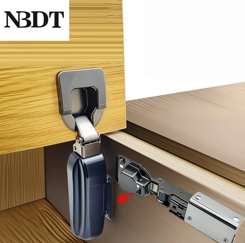 1Pair Hydraulic Side Mounted Flip Cabinet Door Hinge With Plastic Cover
