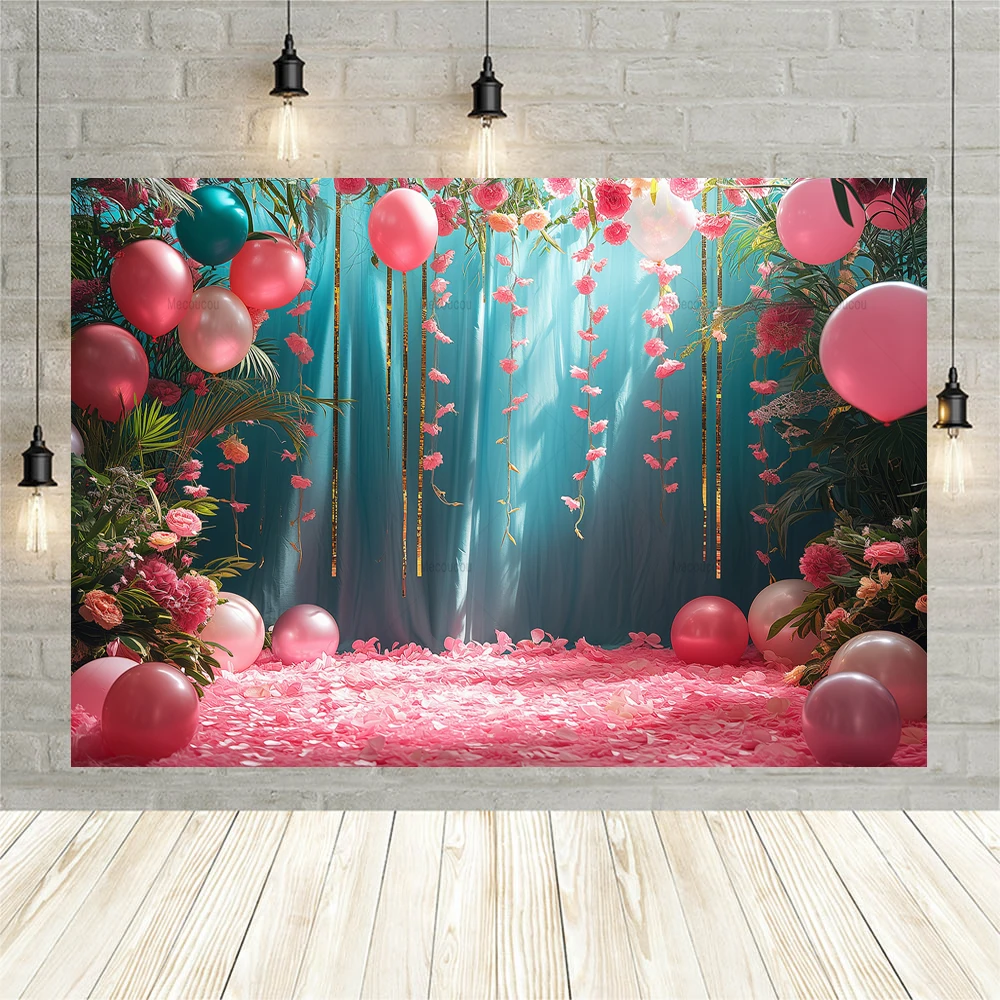 Stage Balloon Theme Wedding Photo Shooting Baby ShowerBackground Birthday Party Decor Photographic Background Custom for Special