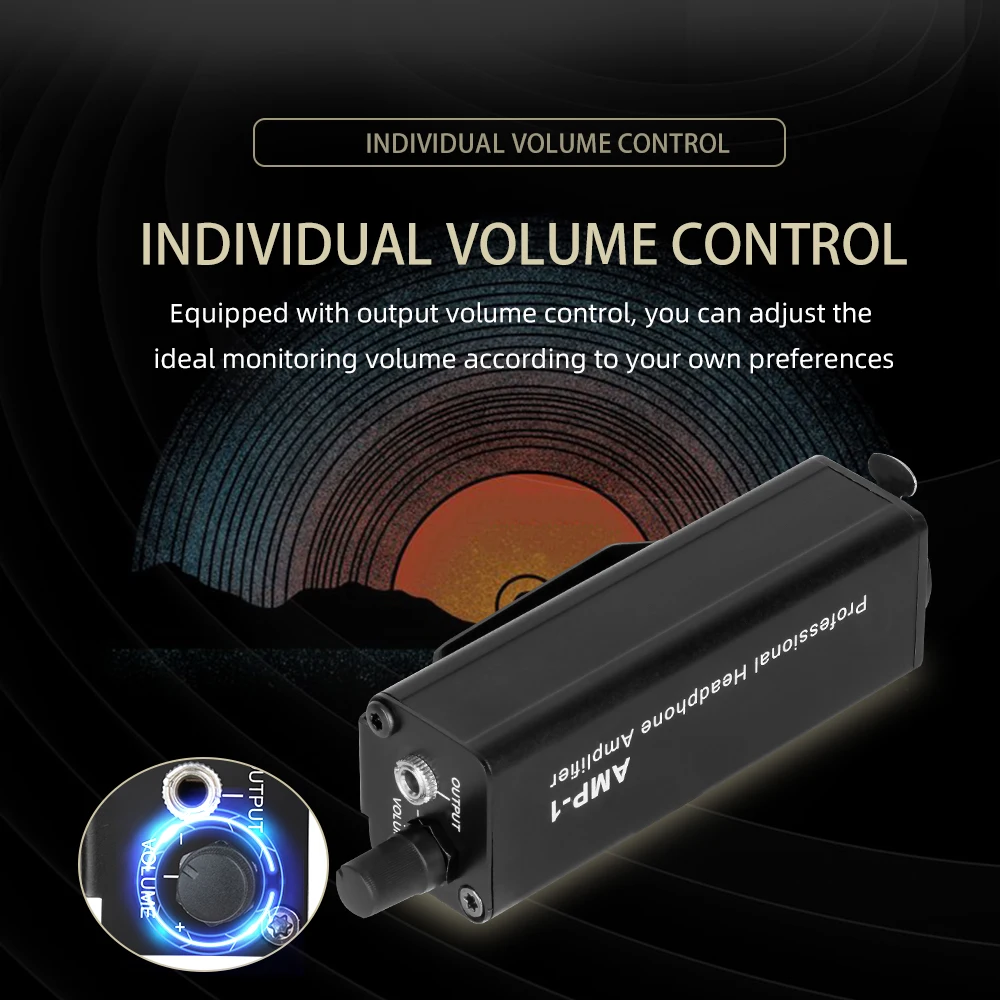 Headphone Amplifier AMP-1 Portable Amplifier Audio Controller Mini Stereo Passive used in stage performance, studio