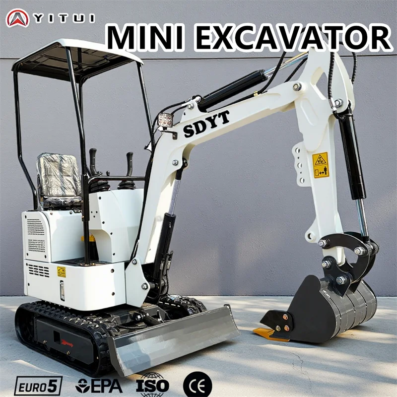 최신 2톤 미니 굴삭기 EPA 유로 5 소형 굴삭기 에어컨 및 히터 장착, 맞춤형 지원