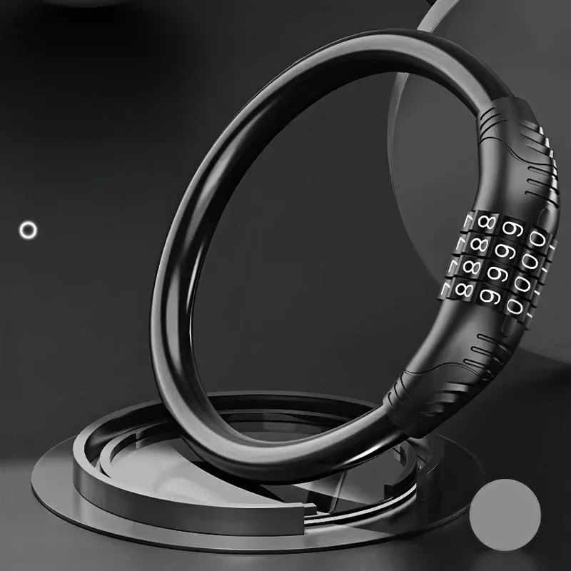 AliExpress Other High-Security 4-Digit Bike Lock - Reinforced Steel Cable for Bikes/Scooters/Motorcycles - Easy-to-Remember Combination