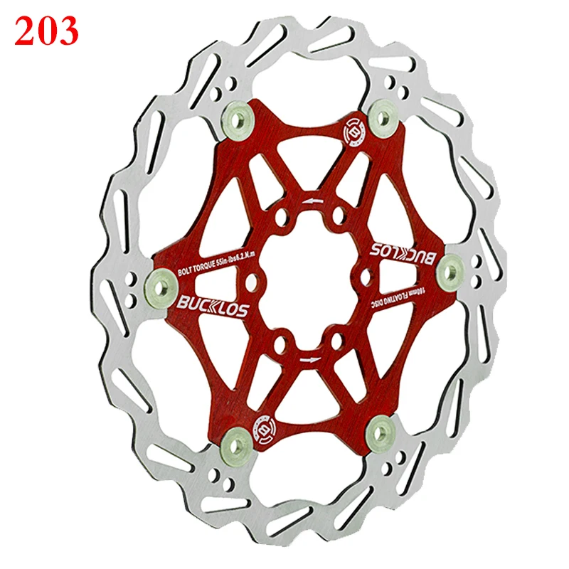 2PC BUCKLOS Fiets Schijfrem 160/180/203 Fiets Drijvende Rotors Rvs Mountainbike Remrotor Mtb rotoren Deel 1PC