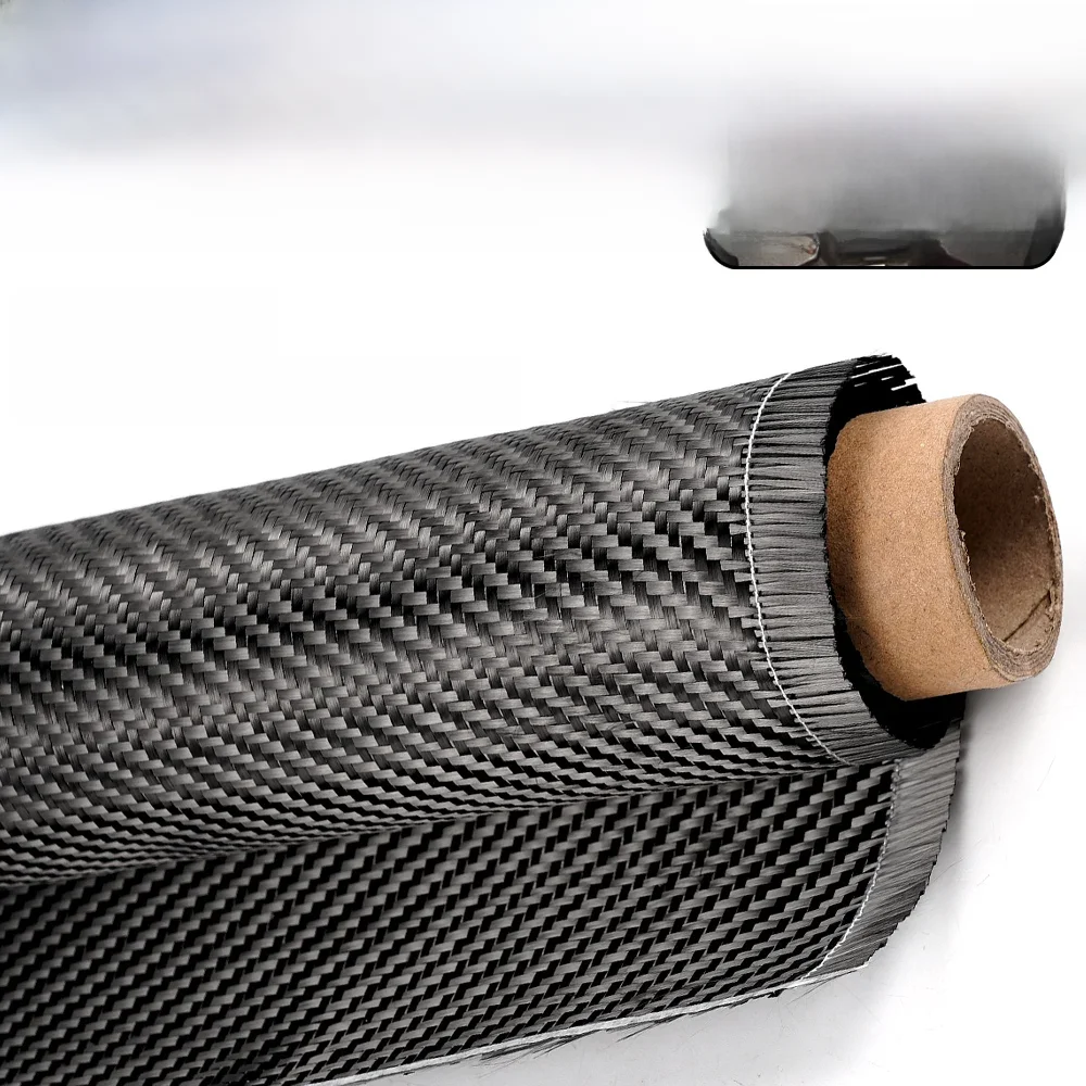 3K 200gsm Tkanina z włókna węglowego o szerokości 50 cm / 30 cm Zwykła tkanina węglowa do komercyjnych części samochodowych Sprzęt sportowy — zdjęcie 2
