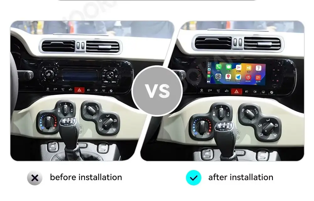6.86'' Android 14 Radio For Fiat Panda 2013~2020 Multimedia Intelligent Navigation Car Stereo Receiver player Head Unit