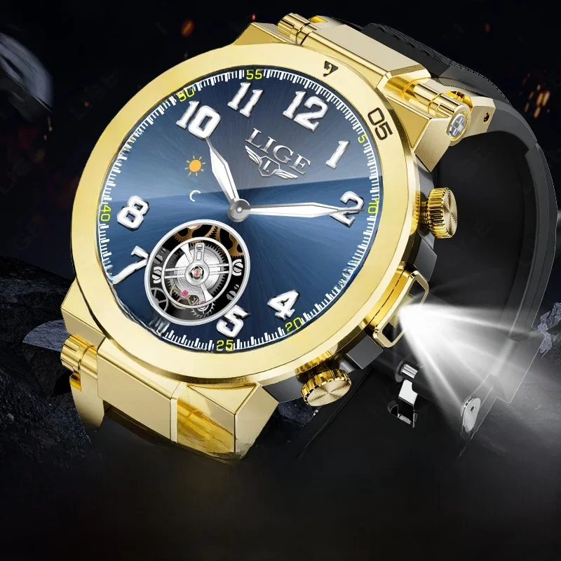 2025LED Bluetooth-oproep Smart Watch Heren Buitensporten Volledig touchscreen Gezondheidsmonitoring Waterdichte smartwatch voor IOS Android - afbeelding 2